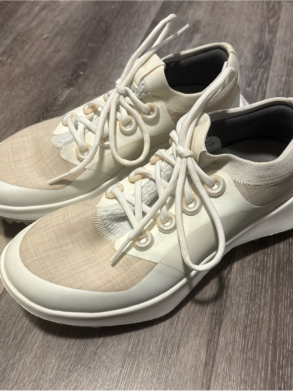 Allbirds Golf Dasher Womens 9 Natural White Outdoor Running Golf